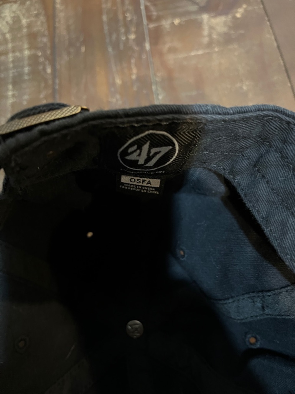 '47 Black Cap with Green and White Team Patch - Picture 4 of 5